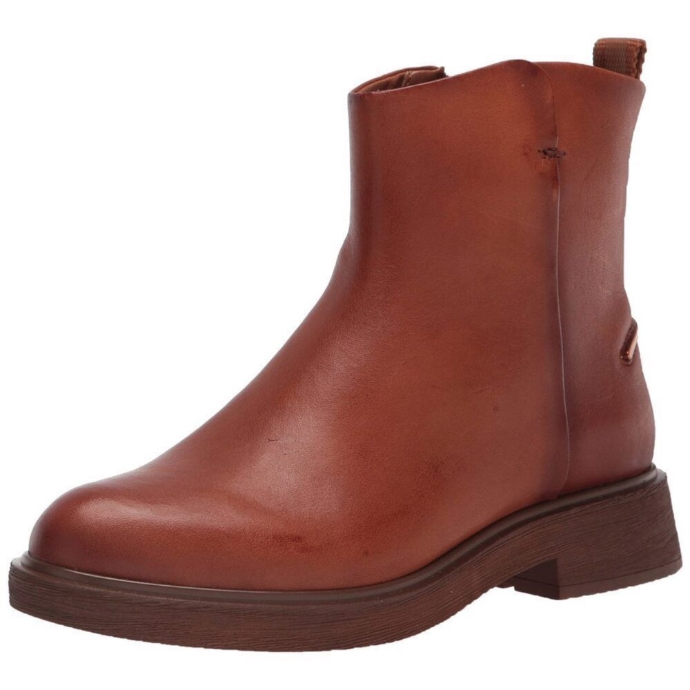 Franco Sarto Womens Bealy Ankle Boot Cognac 9 M